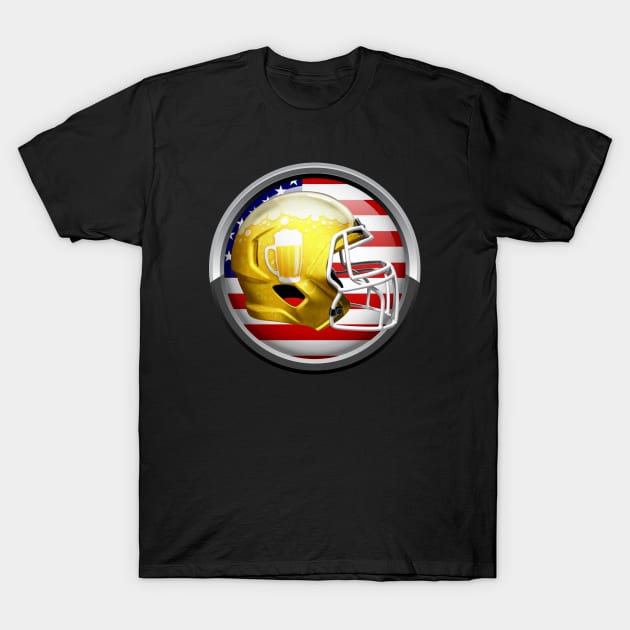 American Football Beer T-Shirt by CTSports